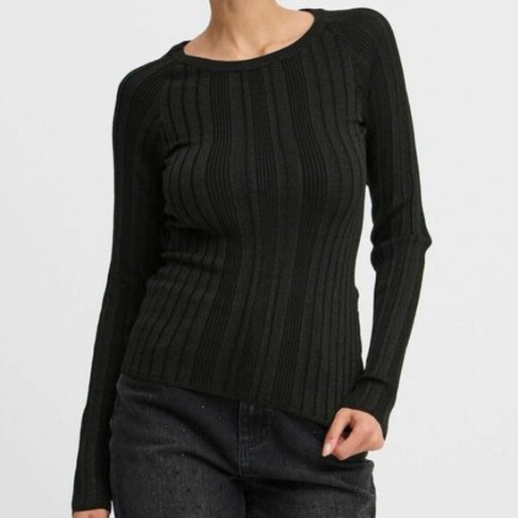 b.young BYMOBBE RAGLAN JUMPER - Jumper - black mix - Picture 1 of 5